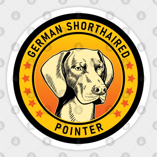 German Shorthaired Pointer Dog Portrait Sticker by millersye